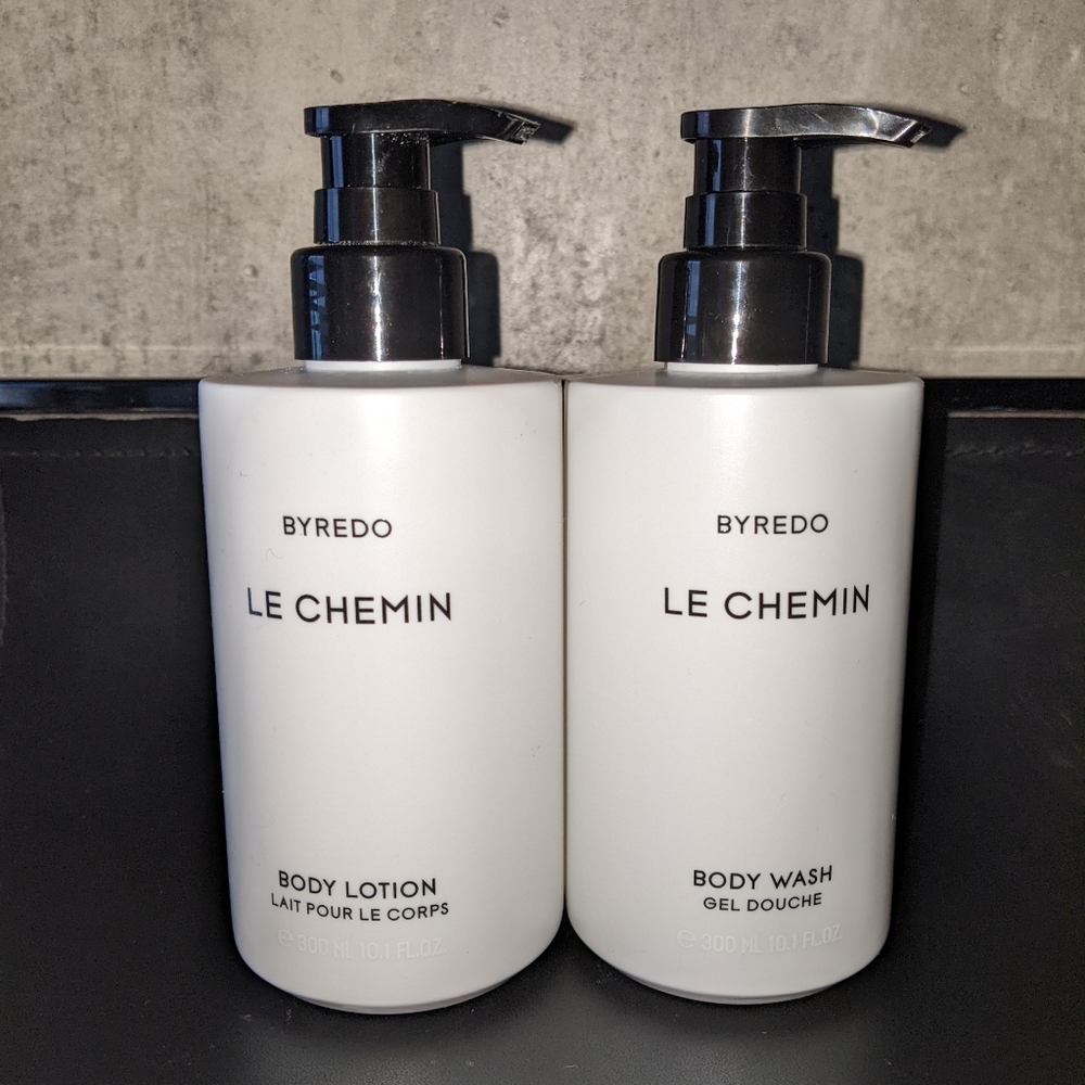 Byredo Le Chemin full size 300mL Body Wash and Lotion with pump 10.1oz
